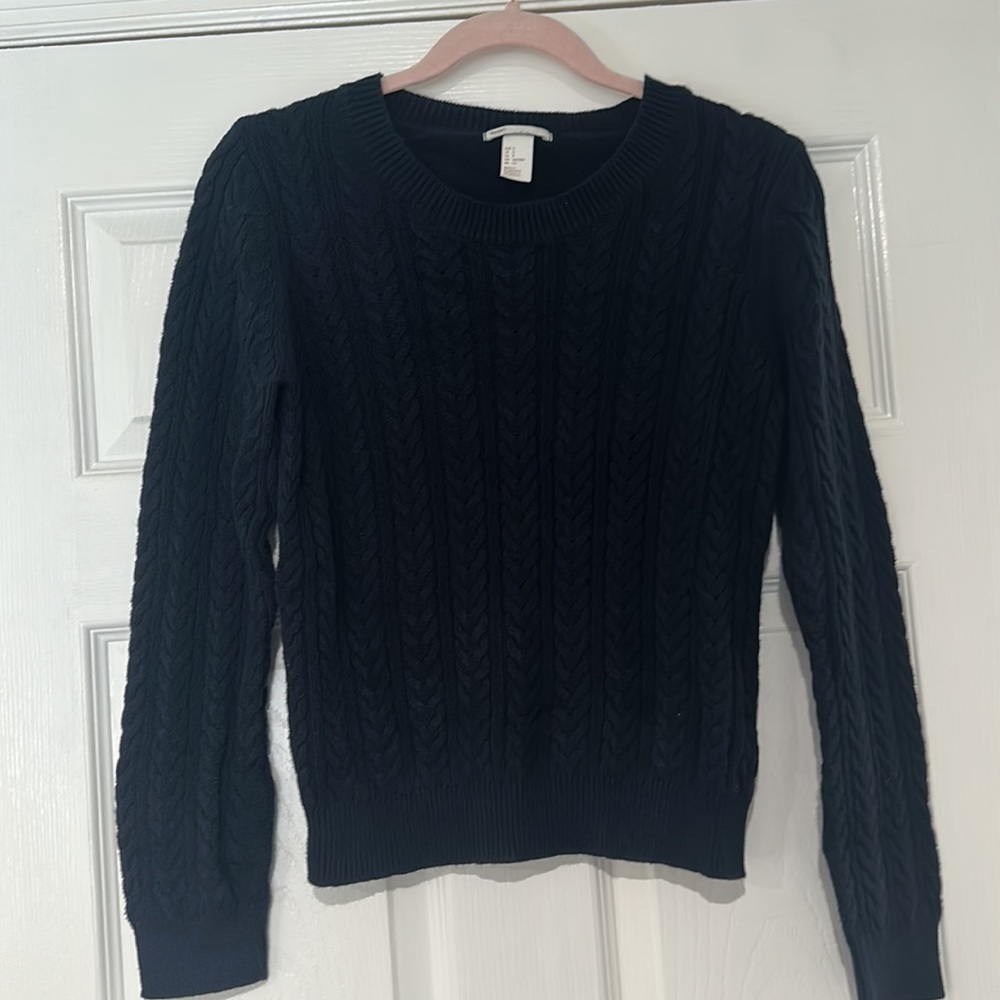 Navy Basic Sweater, Size S